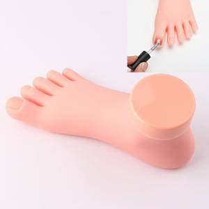 Modelo de práctica de manicura de un solo pie, entrenamiento de pedicura izquierdo y derecho realista, pantalla de entrenamiento de arte para pies, pie de silicona - Product Image 3