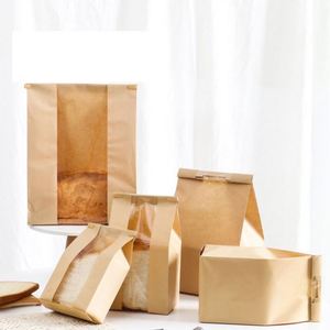 Sac en papier personnalisé avec fenêtre pour emballage de boulangerie, promotionnel, avec logo – Ventes flash - Product Image 2