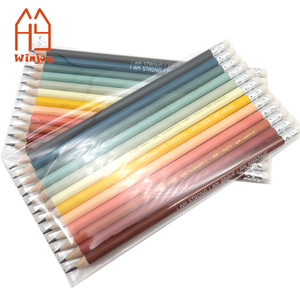 Lápices <span class=keywords><strong>de</strong></span> Madera Color Morandi con <span class=keywords><strong>Texto</strong></span> <span class=keywords><strong>de</strong></span> Afirmaciones Positivas, Lápices Hexagonales Personalizables con Borrador para Estudiantes - Product Image 1