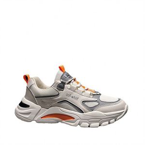 Chaussures de sport décontractées tendance pour hommes, style coréen, semelle épaisse, vente en gros, style papa, basketball, dessus en PVC et maille, caoutchouc/EVA - Product Image 1