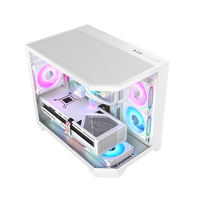 Casing PC Gaming Ruix Fish Tank MATX 360mm AIO Gaming Rack Mount SPCC Tempered, Casing PC Gaming Fractal Populer, Casing PC Mid Tower