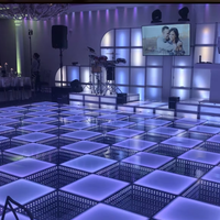 Prix d'usine – Nouvelle piste de danse LED sans fil lumineuse à effet arc-en-ciel infini 3D, modèle magnétique à contrôle externe, idéale pour fêtes et mariages