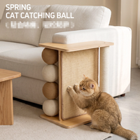 Table d'appoint pour chat 3-en-1 avec griffoir et poteau à gratter, protection de canapé contre les griffes de chat