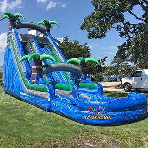 상업용 인기 야자 나무 사용 팽창 식 워터 슬라이드 성인과 어린이를위한 판매 - Product Image 3