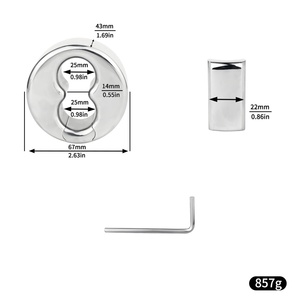 FRRK Scrotum Weight Training Penis Cock <b>Rings</b> Delay Ejaculation Male Sex Toys Pendant Ball Stretcher Restraint Heavy Duty - Product Image 2
