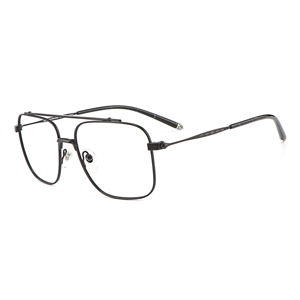 2026 pilotun çift ışın titanyum Metal büyük çerçeve katı Punk siyah gümüş optik reçete presbiyopi uzak görüşlü gözlük - Product Image 4