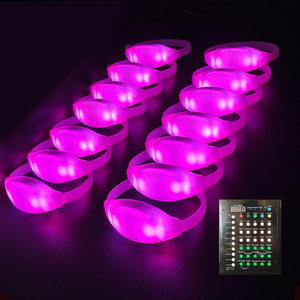 New Arrival Glowing Đảng Trang Trí 4-Đèn LED Biểu Tượng Tùy Chỉnh Điều Khiển Từ Xa LED Dây Đeo Cổ Tay - Product Image 3
