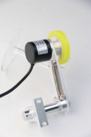 Ensemble de roue de mesure avec encodeur rotatif étanche IP65 |   Coupesurmesure Industrielles à Ressort Antidérapantes Haute Fiabilité