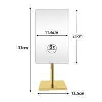 3Days Latest Arrival Fashionable Cosmetic Mirror Square Double Sided Adjustable Height Lift 3x/5x Magnifying Mirror High Quality