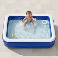 Piscine gonflable d'été Joyful pour enfants et adolescents, idéale pour les jeux aquatiques en extérieur, dans le jardin ou lors de fêtes.