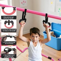 Barre de gymnastique pliable pour enfants, facile à assembler, portable, en acier inoxydable, pour l'entraînement en salle