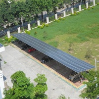Vente en gros de système de montage solaire en acier au carbone, support de montage solaire étanche pour parking, type à colonne unique
