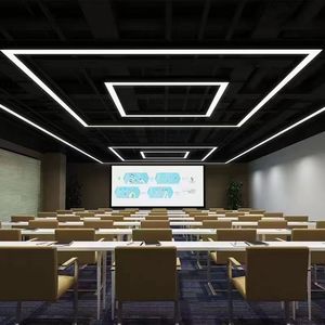 Bureau moderne 2FT 4FT 8FT DALI 0-10V RGB Dimmable Led lumière linéaire pour Garage salle de <span class=keywords><strong>billard</strong></span> - Product Image 2