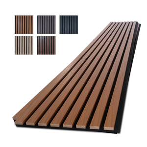 Panneaux muraux acoustiques insonorisants en bois à lattes, décoration murale intérieure, lambris en bois pour murs et plafonds - Product Image 1