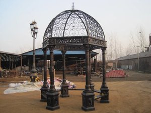 Châu Âu Hiện Đại La Mã Phong Cách Trang Trí Sân Vườn Rèn Sắt Gazebo Thiết Kế Trang Trí Ngoài Trời Thép Pergola Mái Vòm Sắt Thiết Kế - Product Image 5