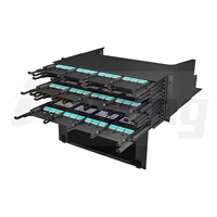 Cassette modulaire pré-câblée MTP 1U 216 cœurs de haute qualité et haute densité pour système de distribution optique