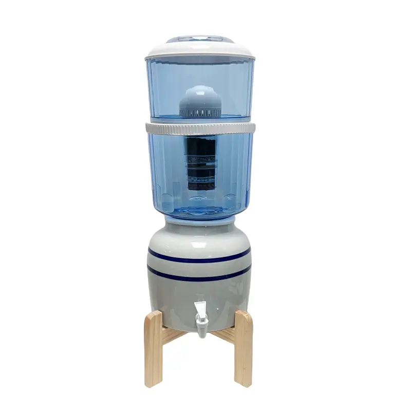 Atacado Branco e Azul Grande Porcelana Cerâmica Beber Personalizado Decorativo Water Dispenser Filter Crock