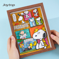 Joytop Vente en gros Cadre photo 3D personnalisé Snoopy Adventure - Décoration créative de la maison en dessin animé