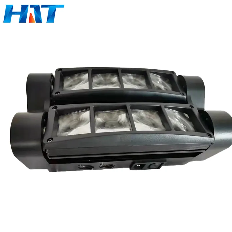 قبعة حار بيع البسيطة المرحلة العنكبوت أضواء 8*3w rgbw 4in 1 لمبات led ديسكو ضوء 8*5w العنكبوت شعاع تتحرك إضاءة أمامية ل ملهى ليلي حزب