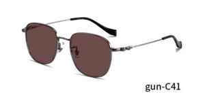 Lunettes de soleil en titane unisexes polarisées UV400 rondes vintage noires légères rétro confortables à monture intégrale pour l'extérieur - Product Image 5