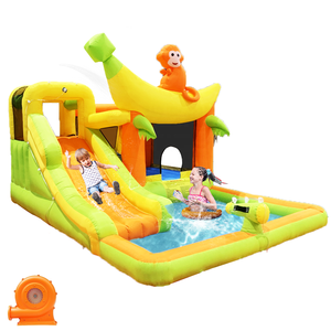 Casa de rebote inflable para niños, tobogán de agua inflable pequeño con <span class=keywords><strong>toboganes</strong></span> de agua, PISCINA DE BOLAS - Product Image 3