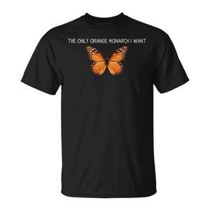 Le seul t-shirt que je veux avec motif de papillon monarque orange - Product Image 1