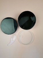 100 ml pot en plastique avec cuillère à visser noir pots cosmétiques
