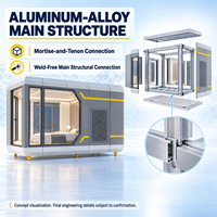 Maison capsule modulaire préfabriquée avec isolation en PU pour projets en climat froid en Norvège