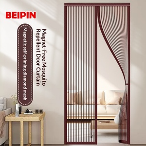 Cortina <span class=keywords><strong>Mosquitera</strong></span> Moderna de Alta Gama, Cortina para <span class=keywords><strong>Puerta</strong></span> de Entrada 2025, Malla de Diamante, Separador de Ambientes con Tira Magnética - Product Image 4