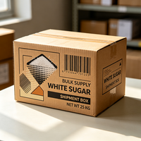 Boîte d'emballage en papier de canne à sucre blanc imprimée sur mesure en gros, production en 72h, carton logistique ondulé imperméable pour expédition