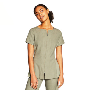 Uniformes de Spa Tipo Túnica <span class=keywords><strong>Sorelle</strong></span> de Lino Sintético para Mujer, Último Diseño de 2021 - Product Image 3