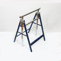 Chevalet télescopique pour constructeurs, deux pieds, support de scie, hauteur réglable, table de travail