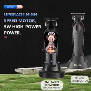<span class=keywords><strong>Tondeuse</strong></span> à cheveux Kemei Km-PG2099 New Vision avec station de charge, modèle amélioré avec base de charge USB, 1200 mAh, 7000 tr/min, Zero Gap - Product Image 4