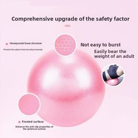 Ballon de Pilates 25 cm en PVC, mini ballon de yoga anti-explosion, épaissi, finition mate, tube style paille, pour l'équilibre et le renforcement des fessiers