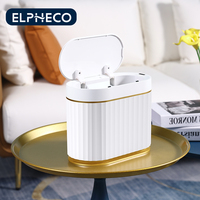 ELPHECO 5L Poubelle à capteur Poubelle automatique en plastique à rayures verticales pour usage intérieur et extérieur dans la cuisine