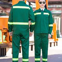 Vêtements de travail unisexe personnalisé uniforme de nettoyage à manches longues genouillères combinaison respirant coton imprimé à la main pour les travailleuses