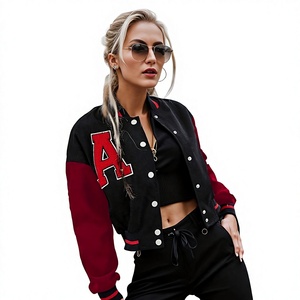 Chaqueta Corta con Estampado de Letras, Estilo Casual y Moderno para Mujer - Product Image 2