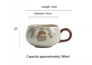 Tasse à thé en céramique style Ru avec anse, design maître du Kung Fu chinois, pour déguster du thé/du café - Product Image 3
