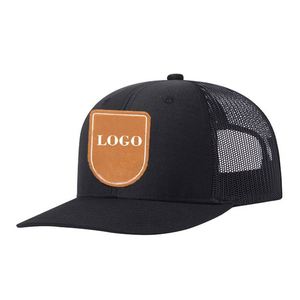 Casquette Trucker Homme Personnalisée en Coton Sergé de Haute Qualité, 6 Panneaux, Maille 112, Logo Brodé, Fermeture Snapback, avec Patch en Cuir – Fabrication BSCI - Product Image 4