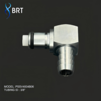 Raccord de tuyau BRT 1/4 3/8 en acier inoxydable, connecteurs de conduite de carburant, coudes à 90 degrés, raccords de conduite de carburant, connexion rapide hydraulique