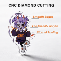 Llavero Acrílico Personalizado de Doble Cara, Llavero con Logotipo de Anime de Dibujos Animados, Llavero de Epoxi Arcoíris, Llavero Acrílico con Holograma Personalizado