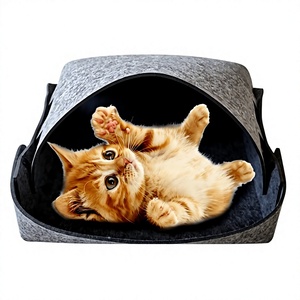 Nids pour chats en feutre Shengya en gros – Maisonnette semi-fermée et chaude pour animaux de compagnie, idéale pour l'hiver et l'été, conception détachable – Industrie textile chinoise - Product Image 1