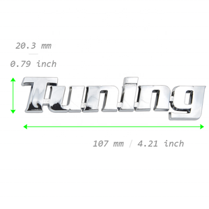 Accesorio Exterior <span class=keywords><strong>para</strong></span> Automóvil, Emblema de Cromo Plástico, Adhesivo Decorativo, Letra de <span class=keywords><strong>Tuning</strong></span>, Logotipo, Adhesivo <span class=keywords><strong>para</strong></span> Automóvil - Product Image 2