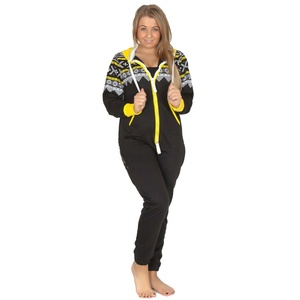 Combinaison de nuit en polaire écologique pour femmes, avec capuche, fermeture éclair, une pièce, avec poches - Product Image 2
