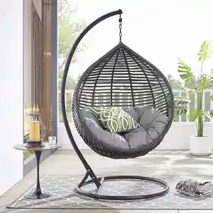 2024 nóng bán Chất lượng cao Patio ngoài trời mây wicker trứng đu ghế