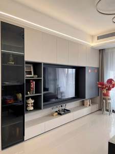 Meuble TV moderne de luxe en bois et unité murale de salon Nouveau design Mobilier pour maison et hôtel - Product Image 3