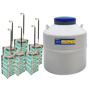 Conteneur d'azote liquide haute capacité 95L avec grand support de stockage pour YDS-95 de réservoir de Dewar de sperme congelé de laboratoires