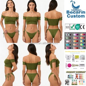 Conjunto de biquíni personalizado feminino, sexy, verão brasileiro, triangular, roupa de praia, fio dental - Product Image 1