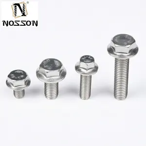 Lớp 4.8 8.8 10.9 12.9 Carbon thép Oxit Đen Hex mặt bích Bolt nửa chủ đề din6921