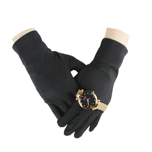 Custom Logo Black White Jewelry Display Microfiber Inspection Gloves For Polishing Camera Screen And Watch